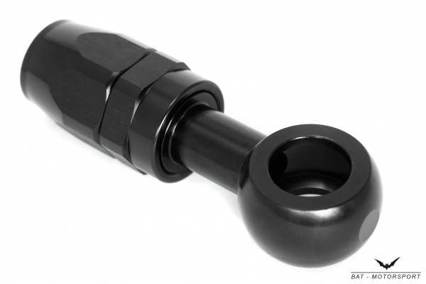Dash 10 / -10 AN / JIC 10 M18 (18.1mm) Eye Banjo NBR Hose Fitting Black Anodized